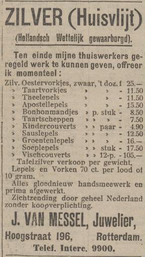 Juwelier Jacob van Messel, Rotterdam. Nieuwsblad van het Noorden 20-2-1915.jpg