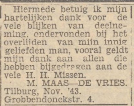 Rouwadvertentie Maas 27-11-1943 NTC.jpg